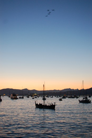 boats at dusk, English Bay Vancouver